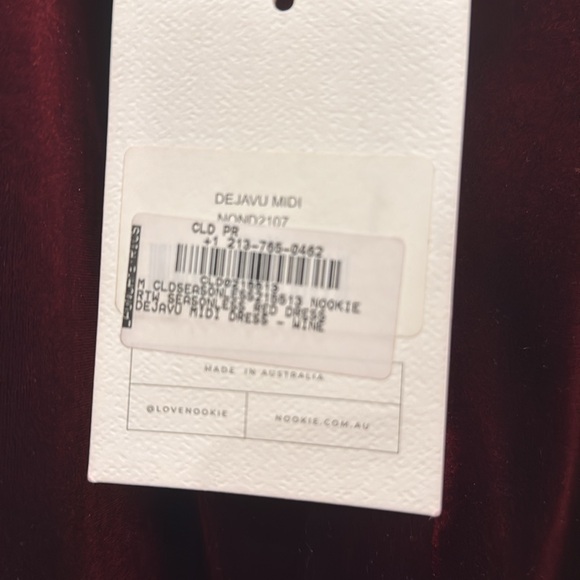 Nookie NWT Dejavu Midi Dress in Wine 🔥 - Picture 9 of 14